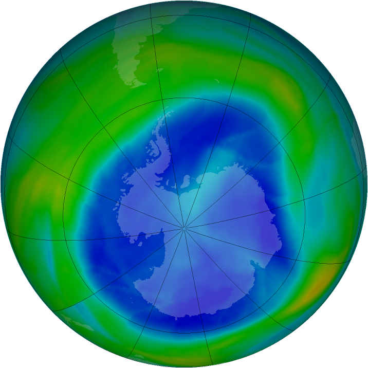 Antarctic ozone map for 26 August 2006